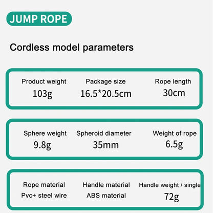Cordless Skipping Rope  Ropes Smart Screen With Weighted For Sports Fitness