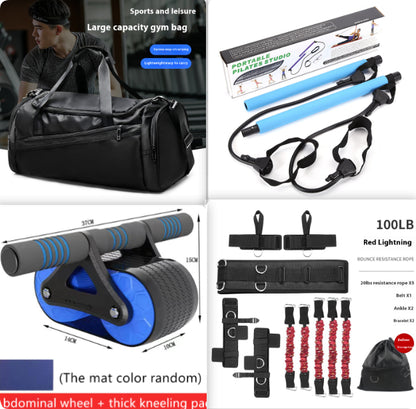 Double Wheel Abdominal Exerciser Women Men Automatic Rebound Ab Wheel Roller Waist Trainer Gym Sports Home Exercise Devices