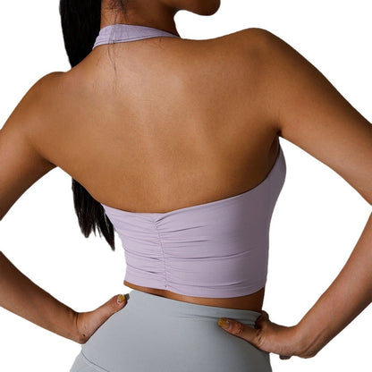 Halter Sports Push Up Bras Running Fitness